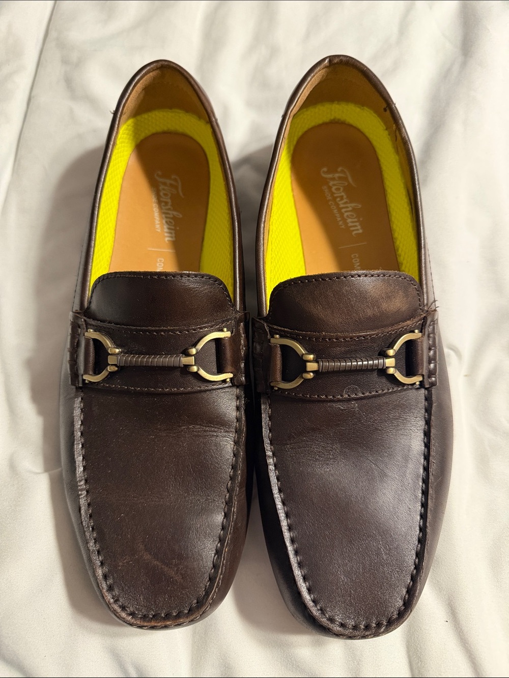 Florsheim Dark Brown Leather Bit Loafers